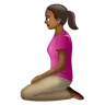Woman Kneeling: Medium-Dark Skin Tone Emoji 🧎🏾‍♀️ image - WhatsApp style