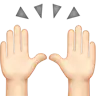 Raising Hands: Light Skin Tone Emoji 🙌🏻 image - Apple style