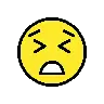 Wytrwała twarz Emoji 😣 image - OpenMoji style