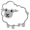Emoji pecora 🐑 image - Google Noto Color style