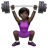 Woman Lifting Weights: Dark Skin Tone
