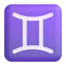 Gemini Emoji ♊ image - Microsoft 3D Fluent style