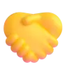 Handshake Emoji 🤝 image - Microsoft 3D Fluent style