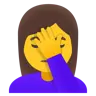 Woman Facepalming Emoji 🤦‍♀️ image - Google Noto Color style