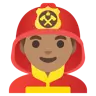 Man Firefighter: Medium Skin Tone Emoji 👨🏽‍🚒 image - Google Noto Color style