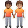 People Holding Hands: Medium Skin Tone, Medium-Dark Skin Tone Emoji 🧑🏽‍🤝‍🧑🏾 image - Samsung style