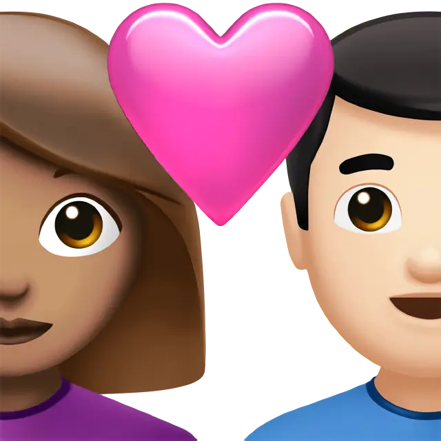 Couple With Heart: Woman, Man, Medium Skin Tone, Light Skin Tone