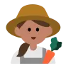 Woman Farmer: Medium Skin Tone Emoji 👩🏽‍🌾 image - Tossface style