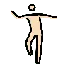 Man Dancing: Light Skin Tone Emoji 🕺🏻 image - OpenMoji style