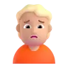 Person Frowning: Medium-Light Skin Tone Emoji 🙍🏼 image - Microsoft 3D Fluent style