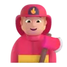 Firefighter: Medium-Light Skin Tone Emoji 🧑🏼‍🚒 image - Microsoft 3D Fluent style