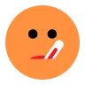 Face With Thermometer Emoji 🤒 image - Tossface style