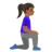 Woman Kneeling Facing Right: Medium-Dark Skin Tone