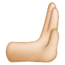 Rightwards Pushing Hand: Light Skin Tone Emoji 🫸🏻 image - Samsung style