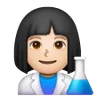 Woman Scientist: Light Skin Tone Emoji 👩🏻‍🔬 image - Samsung style