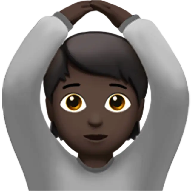 Person Gesturing Ok: Dark Skin Tone