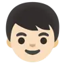 Boy: Light Skin Tone Emoji 👦🏻 image - Google Noto Color style