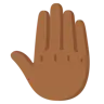 Raised Back Of Hand: Medium-Dark Skin Tone Emoji 🤚🏾 image - Google Noto Color style