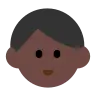 Boy: Dark Skin Tone Emoji 👦🏿 image - Tossface style