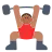 Man Lifting Weights: Medium Skin Tone