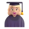 Woman Student: Medium-Light Skin Tone Emoji 👩🏼‍🎓 image - Microsoft 3D Fluent style