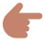 Backhand Index Pointing Right: Medium Skin Tone