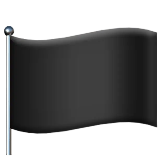 Schwarze Flagge winken