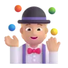 Person Juggling: Medium-Light Skin Tone Emoji 🤹🏼 image - Microsoft 3D Fluent style