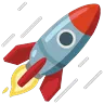 Rocket Emoji 🚀 image - Google Noto Color Animated style