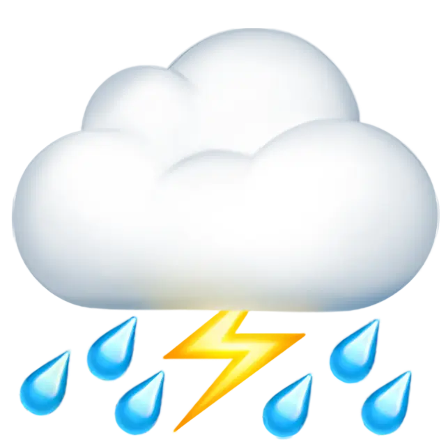 Donnerwolke und Regen