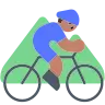 Man Mountain Biking: Medium Skin Tone Emoji 🚵🏽‍♂️ image - Tossface style