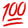 Yüz Puan Simgesi Emoji 💯 image - Apple style