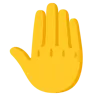 Emoji Alzato il dorso della mano 🤚 image - Google Noto Color style