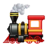 Locomotiva a vapor Emoji 🚂 image - Telegram style