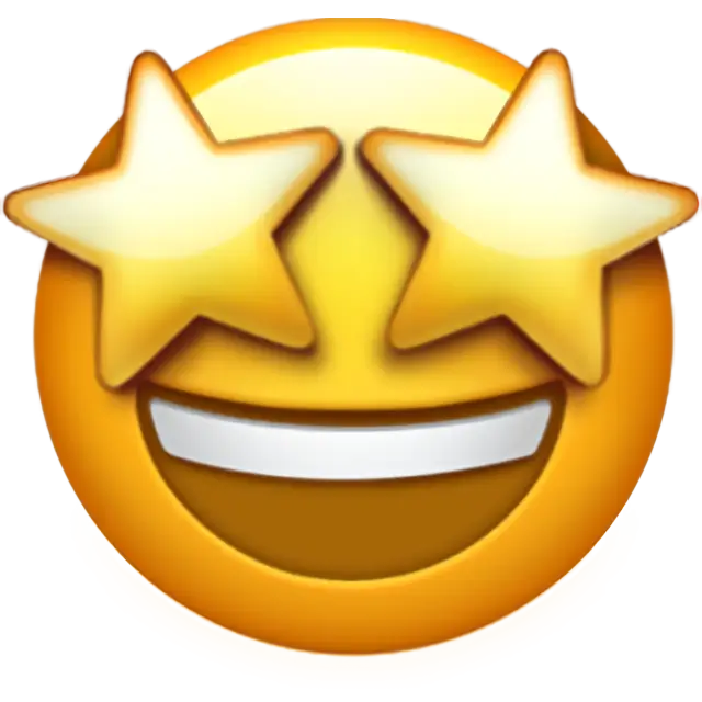 Grinning Face cu ochi de stele