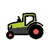 Traktor Emoji 🚜 image - OpenMoji style