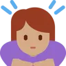 Woman Bowing: Medium Skin Tone Emoji 🙇🏽‍♀️ image - Twitter / X (Twemoji) style