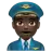 Man Pilot: Dark Skin Tone