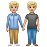 People Holding Hands: Medium-Light Skin Tone Emoji 🧑🏼‍🤝‍🧑🏼 image - WhatsApp style