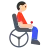 Man In Motorized Wheelchair: Light Skin Tone