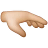 Palm Down Hand: Medium-Light Skin Tone Emoji 🫳🏼 image - Samsung style