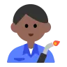 Man Factory Worker: Medium-Dark Skin Tone Emoji 👨🏾‍🏭 image - Tossface style