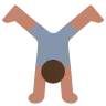 Person Cartwheeling: Medium Skin Tone Emoji 🤸🏽 image - Tossface style