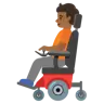 Person In Motorized Wheelchair: Medium-Dark Skin Tone Emoji 🧑🏾‍🦼 image - Google Noto Color style
