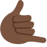 Call Me Hand: Dark Skin Tone Emoji 🤙🏿 image - Twitter / X (Twemoji) style