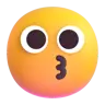 จูบใบหน้า Emoji 😗 image - Microsoft 3D Fluent style