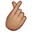 Hand With Index Finger And Thumb Crossed: Medium Skin Tone