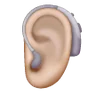 Ear With Hearing Aid: Medium-Light Skin Tone Emoji 🦻🏼 image - Samsung style