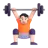 Person Lifting Weights: Light Skin Tone
