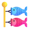 Serpentins à carpes Emoji 🎏 image - Microsoft 3D Fluent style